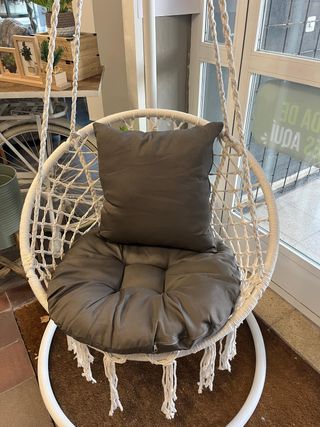 Cesta colgante de algodón