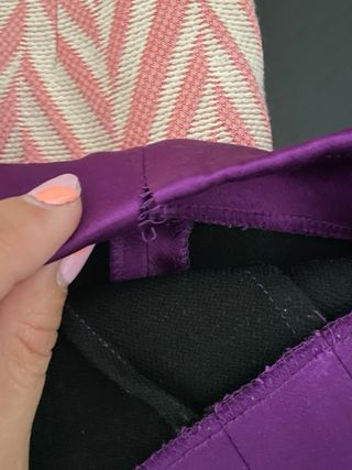 Falda morada satinada Zara