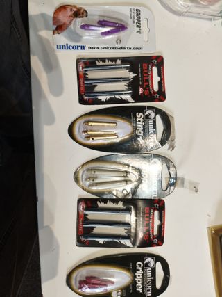 Lote 3 juegos dardos Unicorn + 6 juegos cañas