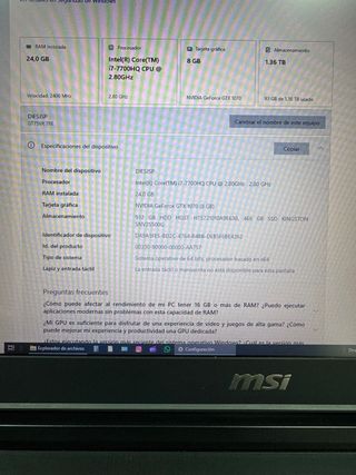 MSI GT75VR 7RE Titan Ordenador Portátil