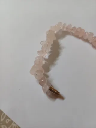 Collana Quarzo Rosa Pietre Grezze