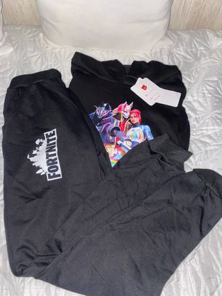 Chándal Fortnite niño negro talla 7,8 años 