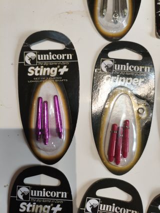 10 juegos cañas dardos Unicorn Gripper Sting+