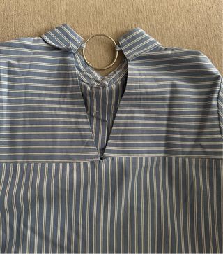 Camisa Rayas Flores Bordadas