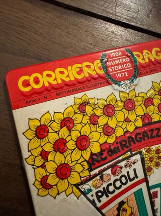 Targhetta in metallo Corriere dei Ragazzi 1972 numero storico vintage