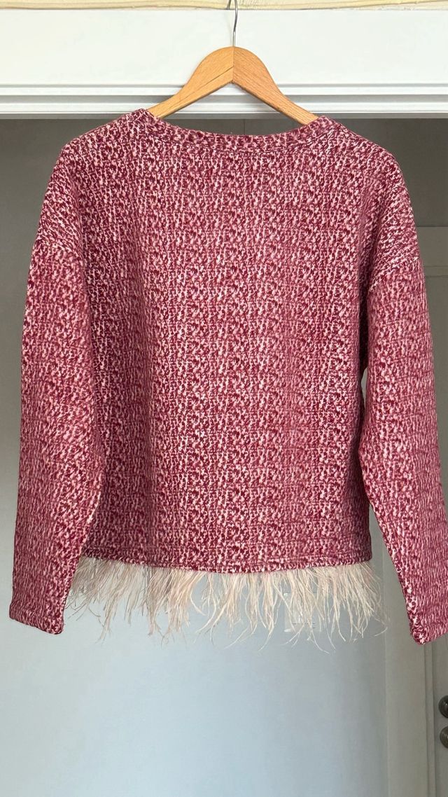 Jersey con plumas marabú 