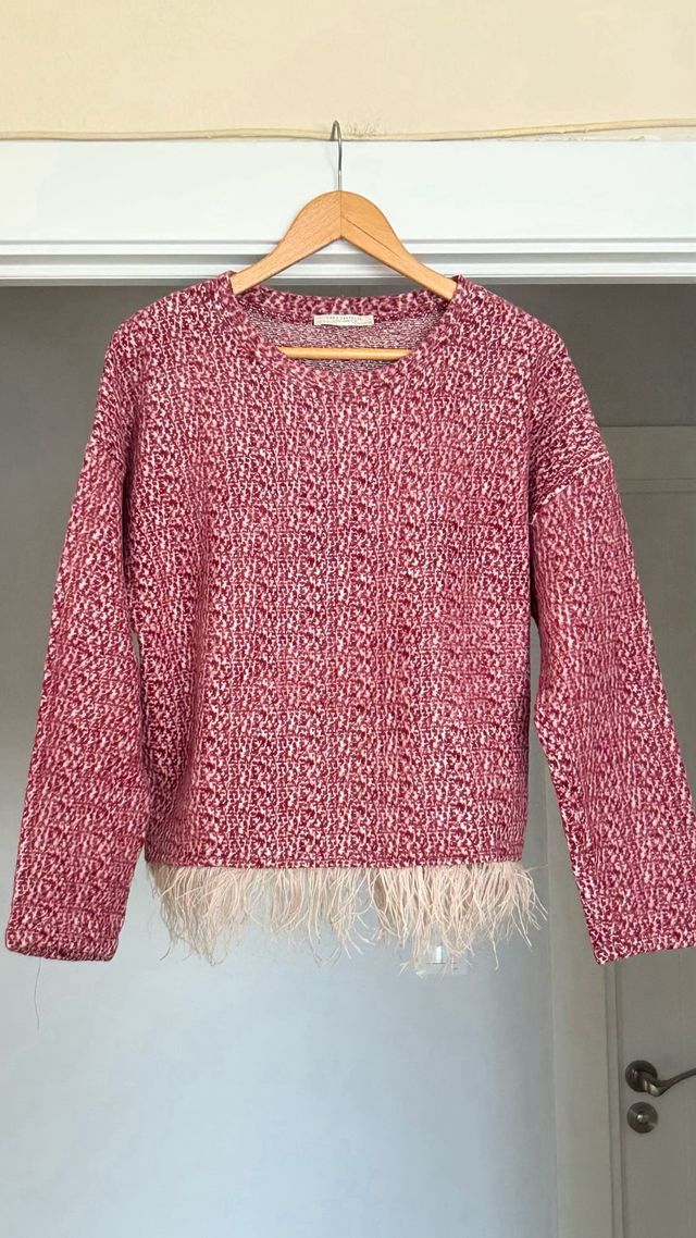 Jersey con plumas marabú 