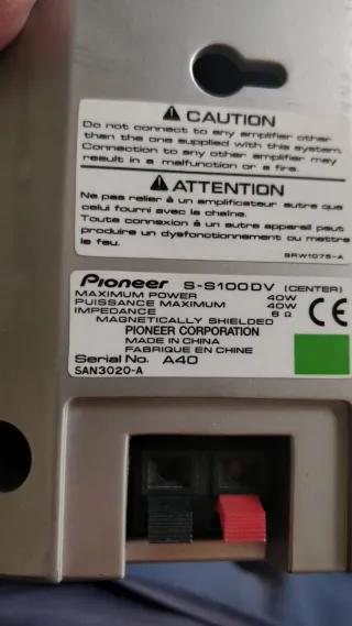 Home Cinema Pioneer XV- S100 D V.Funciona perfecto