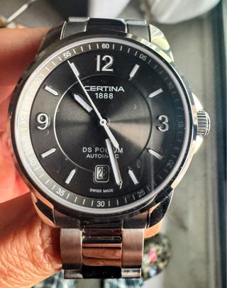 Reloj Certina DS Polum Automático Negro/Plata