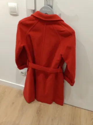 Abrigo paño rojo talla S