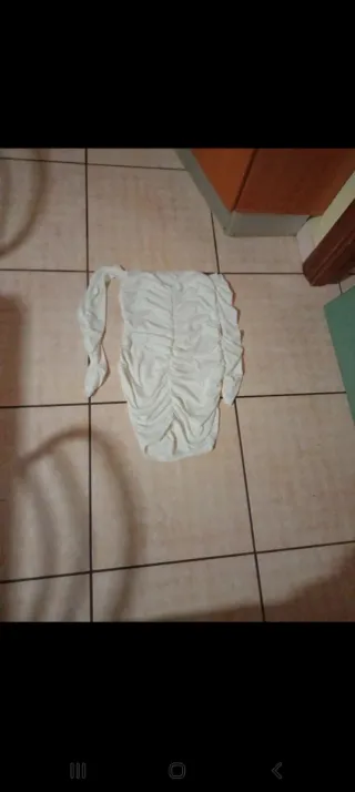 Vestito Made in Italy bianco taglia unica