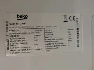 Nevera Beko nueva
