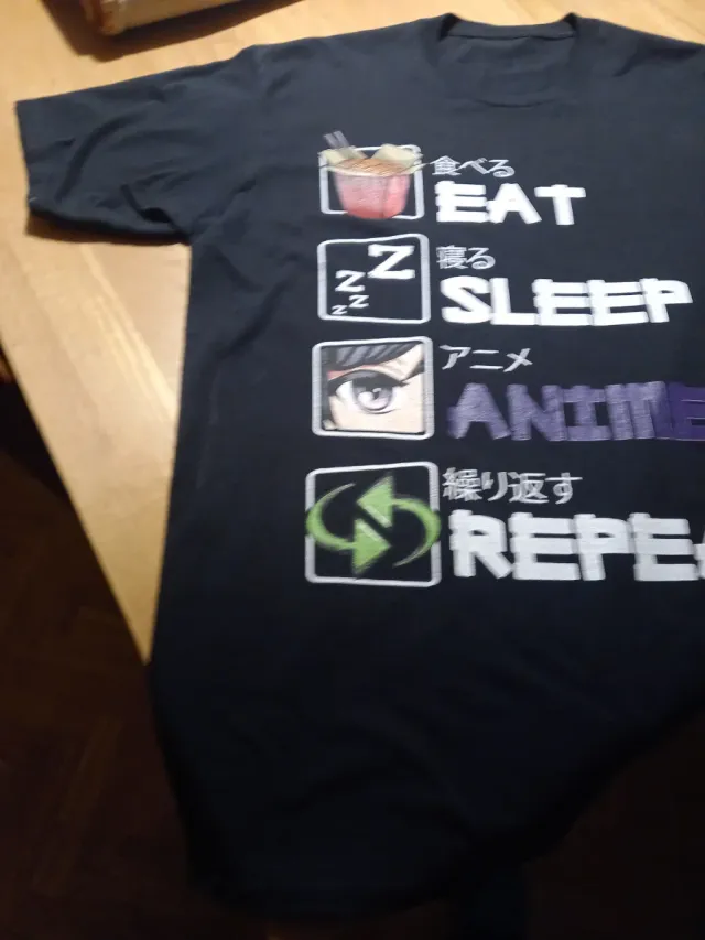 Camiseta Eat Sleep Anime Repeat Talla M
