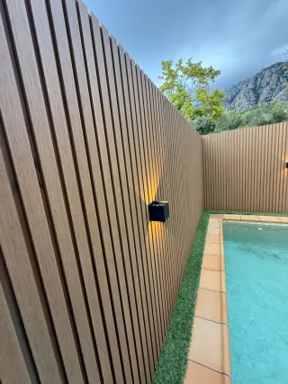 Lamas de resina de composite imitación madera