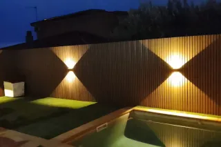 Lamas de resina de composite imitación madera