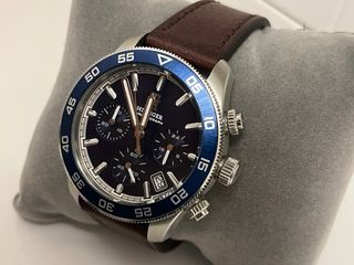 Reloj Tommy Hilfiger Cronógrafo Cuero Marrón Azul