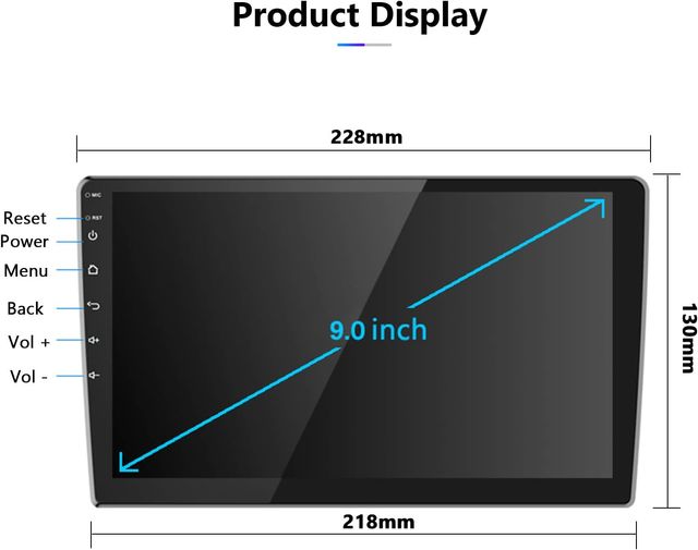 ✨ - Podofo Radio de Coche Doble DIN Android con GP