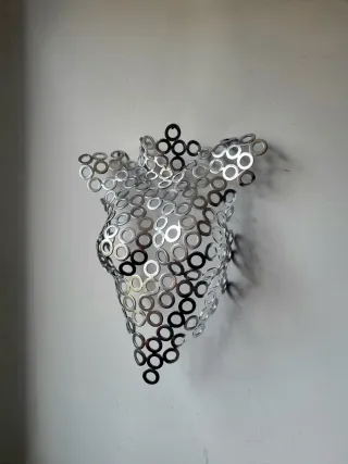 Escultura de metal pared decoración moderna arte