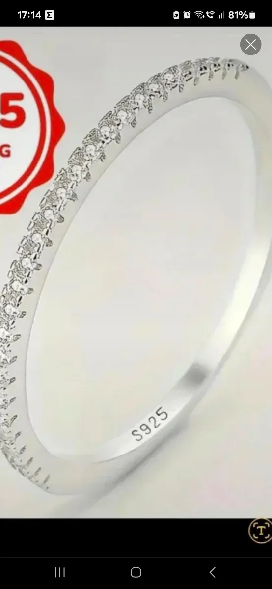 Anillo Plata Ley 925 Nuevo