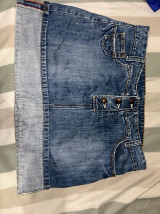 Falda vaquera Y2K azul