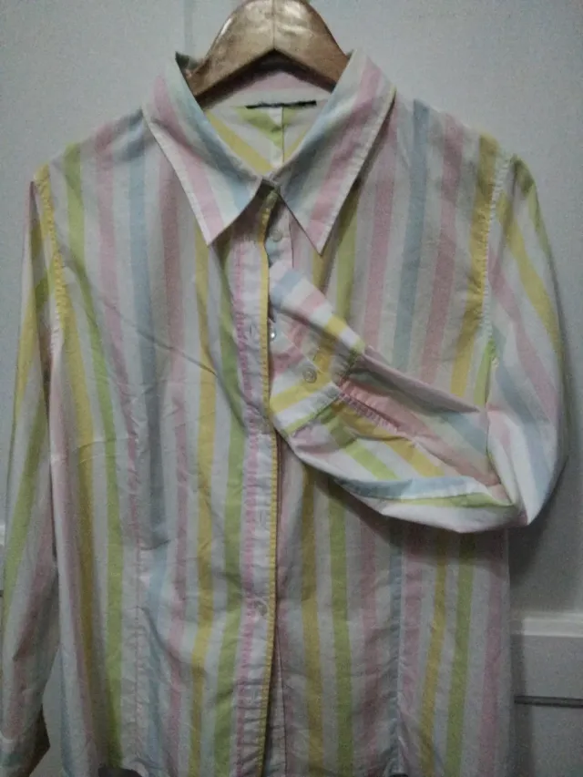 Camisa de rayas multicolor