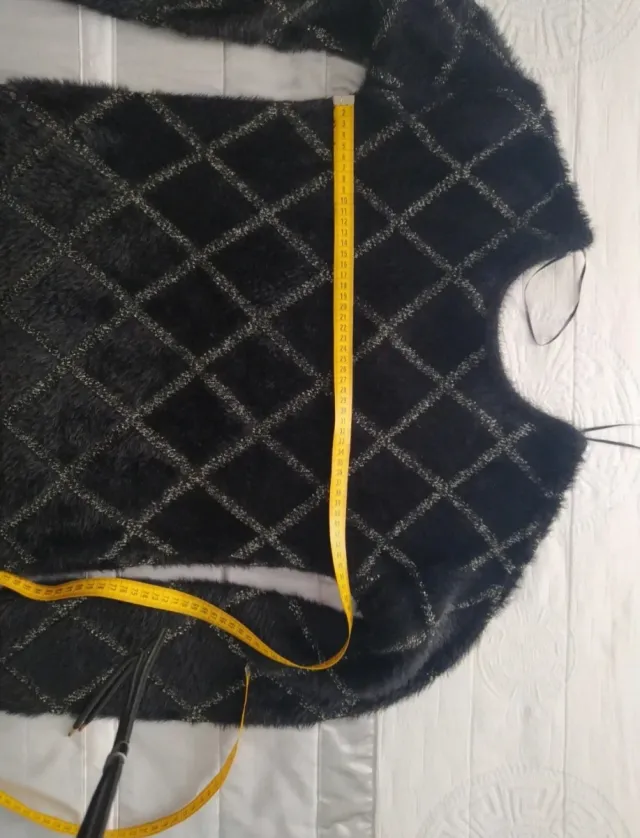 Jersey Naf Naf Negro Dorado Punto Fiesta Suave 