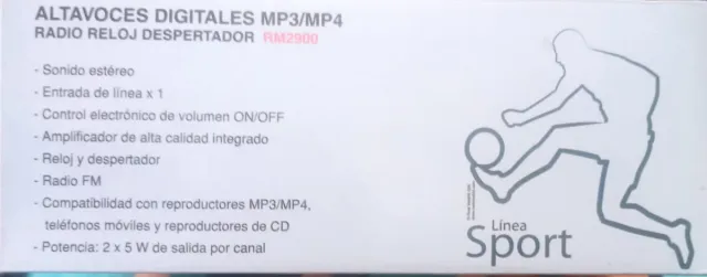 Altavoz MP3/MP4 Real Madrid Radio Despertador