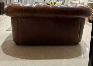 Sofá Chester Piel 2 Plazas Marrón