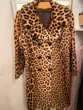Abrigo piel leopardo auténtico