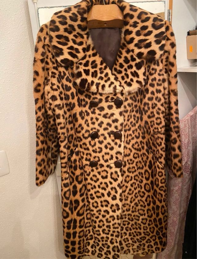 Abrigo piel leopardo auténtico