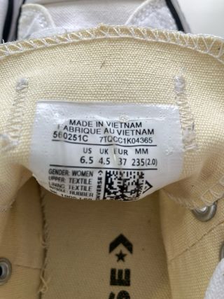 Zapatillas Converse plataforma Blancas Talla 37