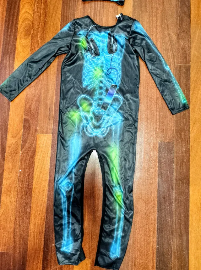 Halloween disfraz esqueleto niño 8-10 años