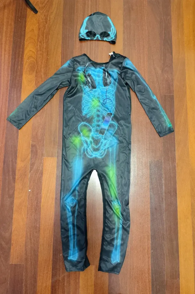 Halloween disfraz esqueleto niño 8-10 años
