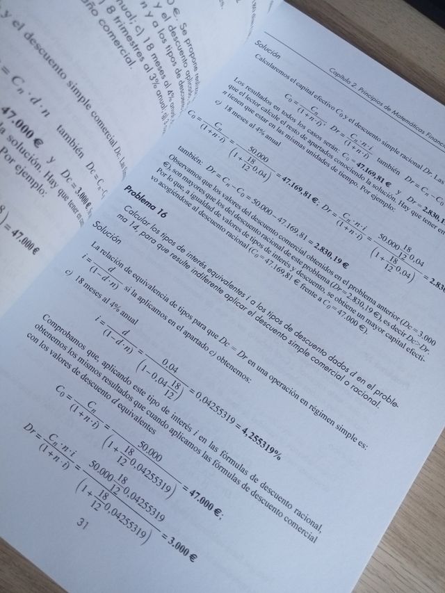 Matemáticas financieras. Ejercicios resueltos