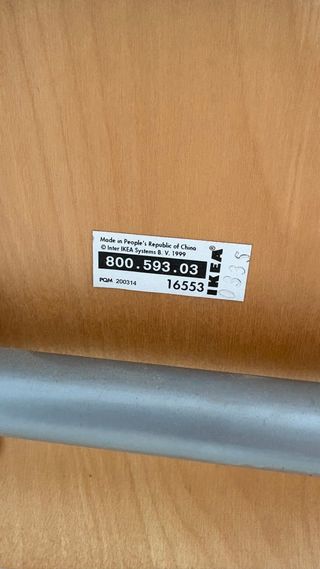 Silla alta plegable madera y metal