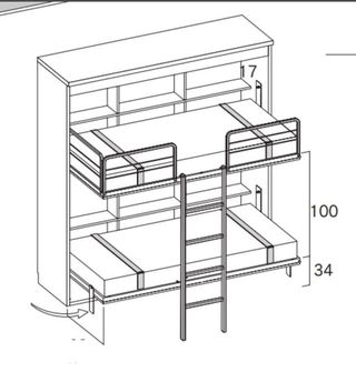 LITERA ABATIBLE 90X190 RIMOBEL