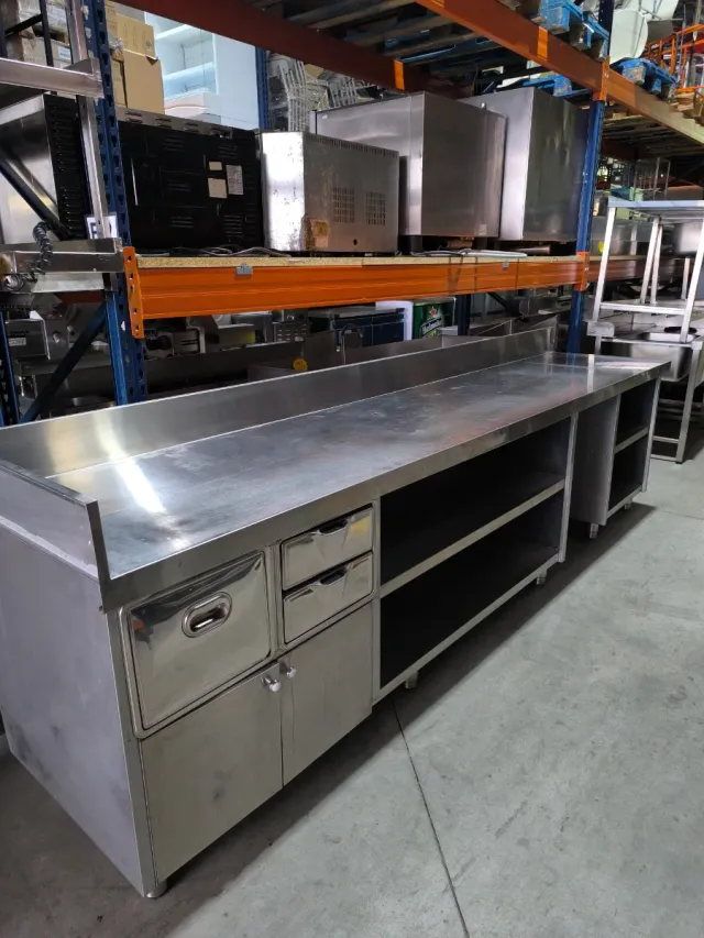 Mueble cafetero acero inoxidable