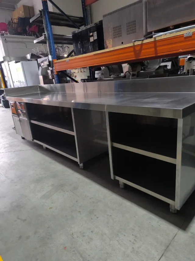 Mueble cafetero acero inoxidable