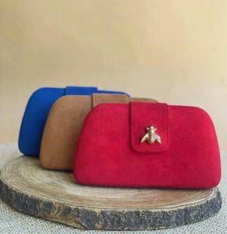 Bolso de fiesta azul y rojo