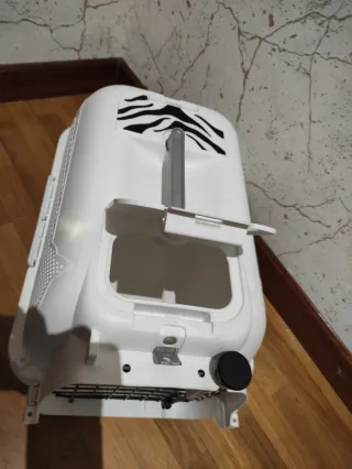 Transportín para gatos blanco y negro
