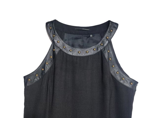 Armand Basi/ Vestido midi negro escote halter 36