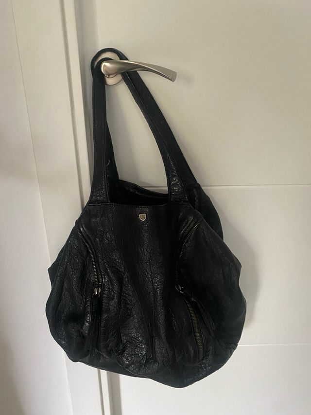 Borsa in pelle nera