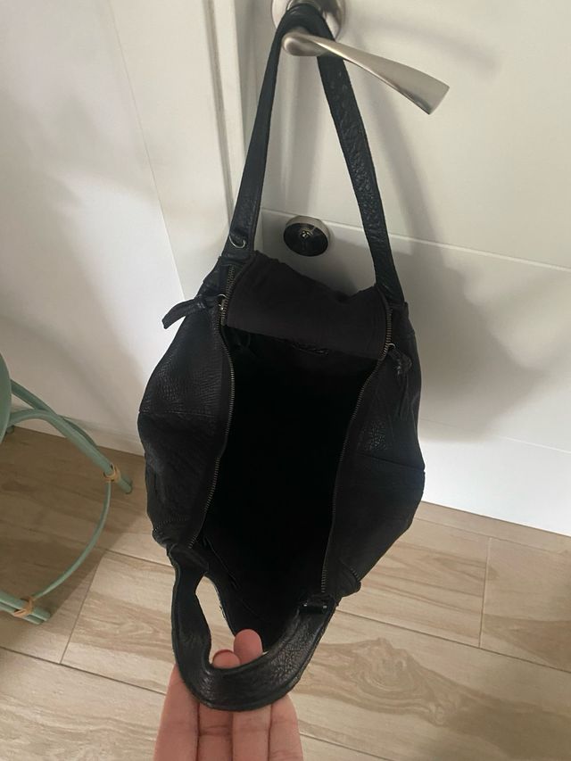Borsa in pelle nera