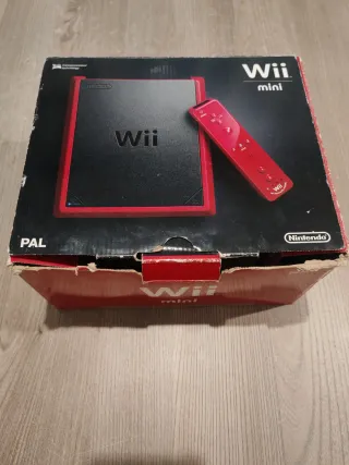 Nintendo Wii Mini Roja con Caja y Cables