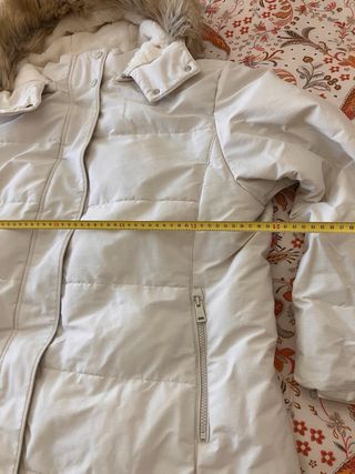 Abrigo Anorak Blanco Mujer con Capucha