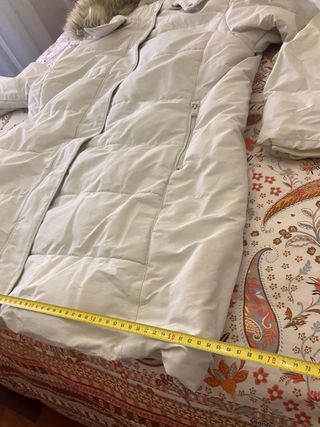 Abrigo Anorak Blanco Mujer con Capucha