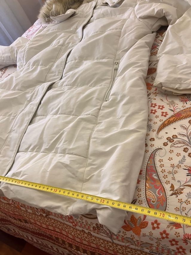 Abrigo Anorak Blanco Mujer con Capucha