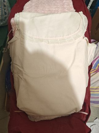 Saco capazo rosa bebé