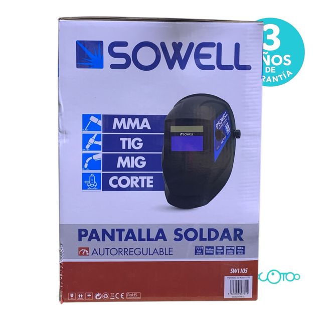 MÁSCARA DE SOLDAR AUTOMÁTICA SOWELL SW1105