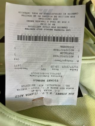 Conjunto Adidas Real Madrid Talla XS